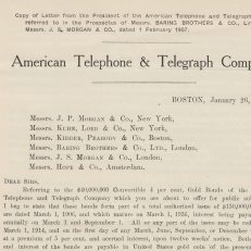 American Telephone & Telegraph Company prospectus, 1907. Credit: The Baring Archive