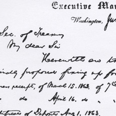 Lincoln Memo to Chase
