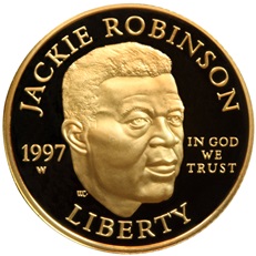 Jackie Robinson Gold Coin (Obverse)