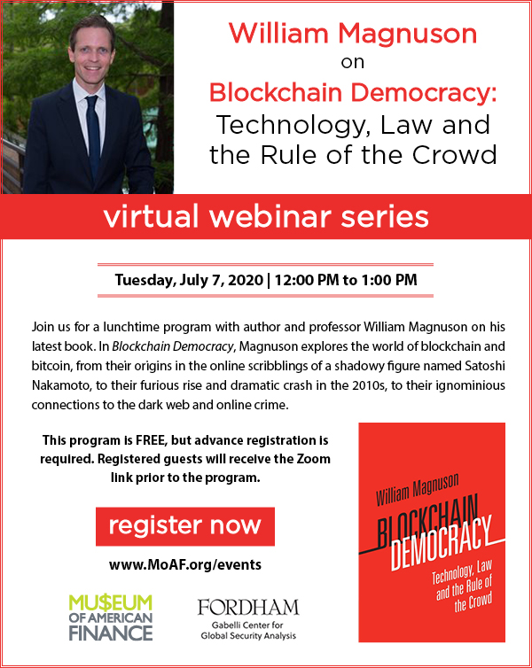 William Magnuson on Blockchain Democracy