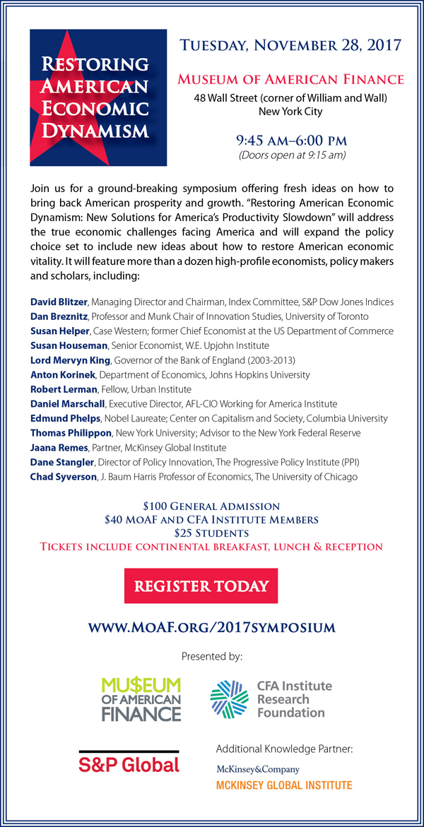 Restoring American Economic Dynamism Symposium