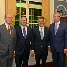 MoAF Founder John Herzog, Tim Geithner, David Cowen and MoAF Trustee Charles Wait