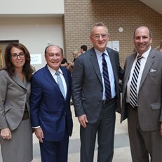 Fordham University Gabelli School Dean Donna Rapaccioli, MoAF Trustee Mark Shenkman, legendary investor Howard Marks and David Cowen