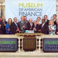 MoAF Trustees ring the NYSE closing bell in honor of the Museum