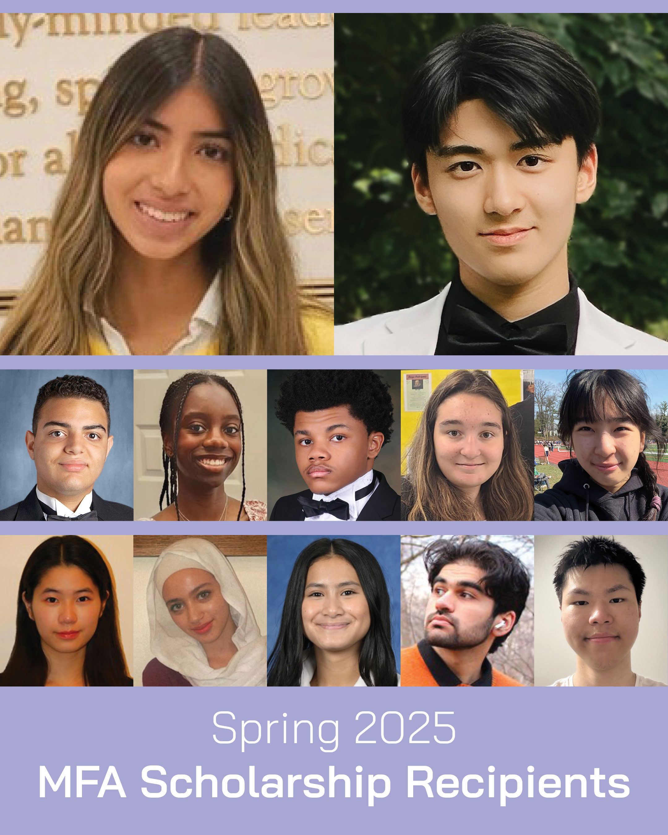 Spring 2025 MFA Scholarship Recipients