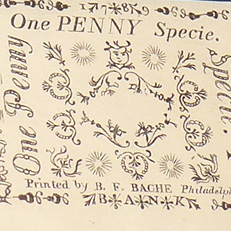 Three pence and one penny Bank of North America bank note, 1789.