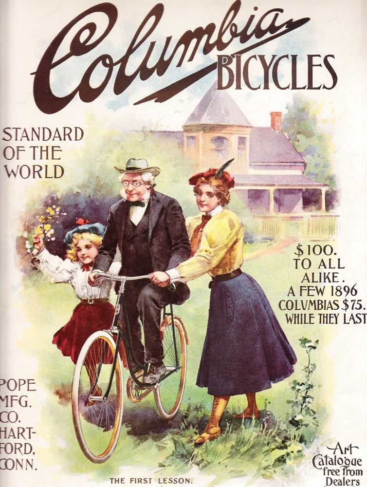 1897 magazine advertising for Columbia Bicycles – Pope Manufacturing