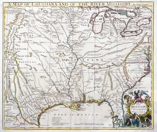 Map of Mississippi Valley System and Louisiana Territory