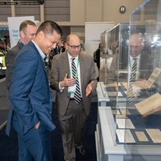 MoAF President David Cowen gives tours of "Out of the Vault" to IMPACT conference attendees