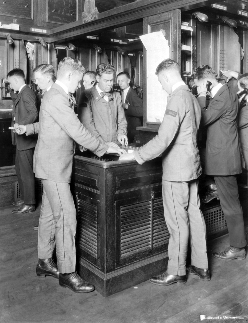 Tube Men at Telephone Booths, 1927 Museum of American Finance