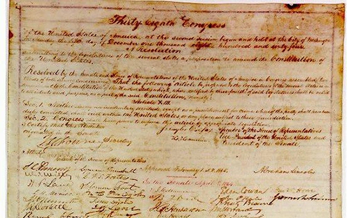 The 14th Amendment of the Constitution, ratified July 9, 1868.