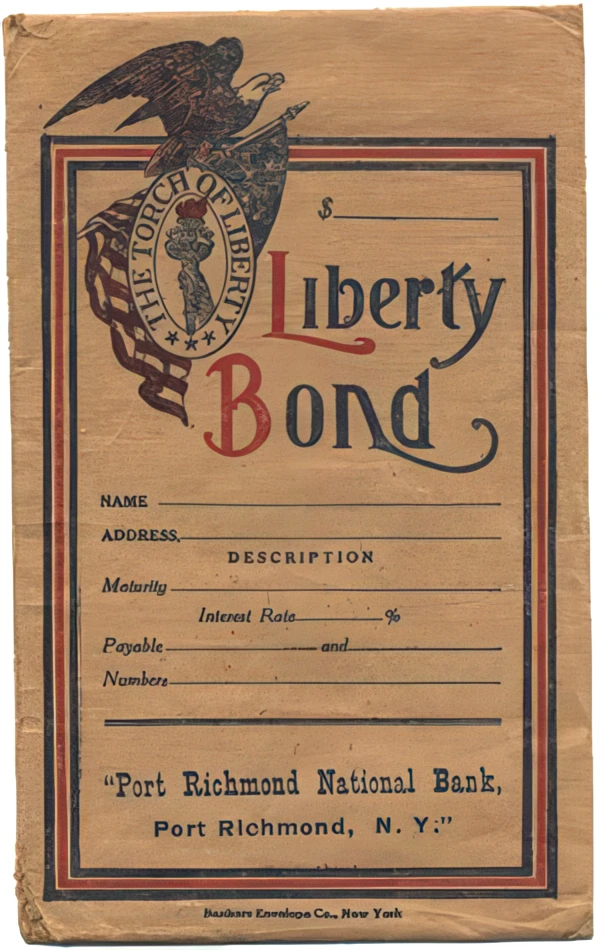 Liberty Bond storage envelope from World War I.