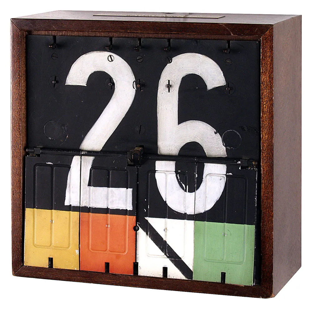 Annunciator number from the New York Stock Exchange (NYSE).  Annunciators signaled brokers, identified by number, to a specific booth on the NYSE floor.
