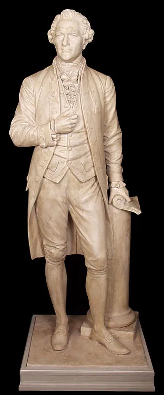 Plaster statue of Alexander Hamilton by Carl Conrads (1880) commissioned by Hamilton’s son, John C., as a gift to the city of New York.