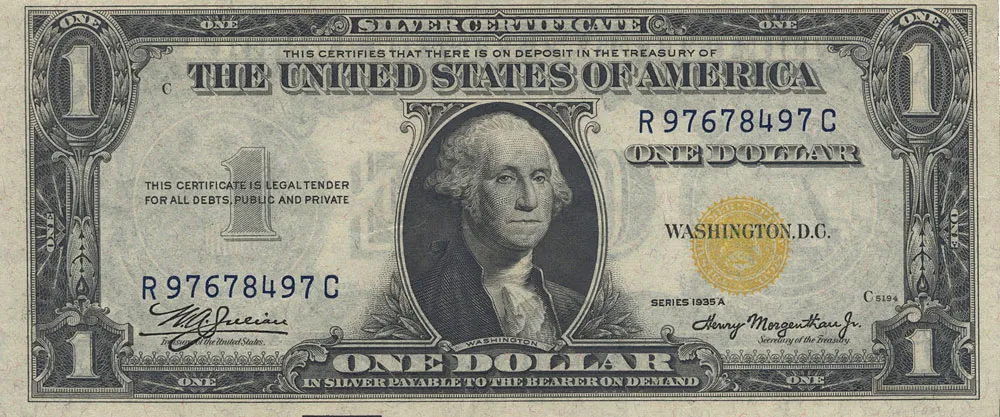 Small-size silver certificate issued by the US in North Africa during World War II so the American troops would have access to US currency while fighting in this unstable area.