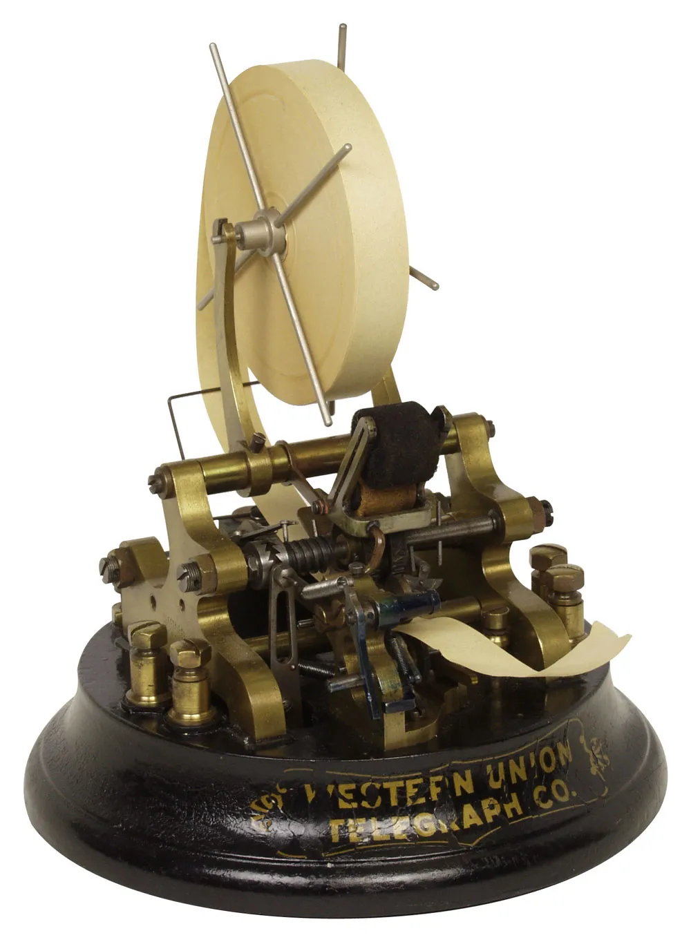 Edison Universal stock ticker circa 1897, which was used through the Crash of 1929.  Tickers transmitted nearly real-time financial information, thereby allowing investors to buy and sell shares without being close to an Exchange.