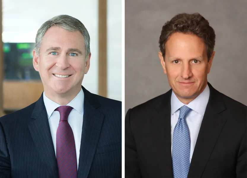 2018 Gala honorees Ken Griffin (left) and Timothy Geithner (right)