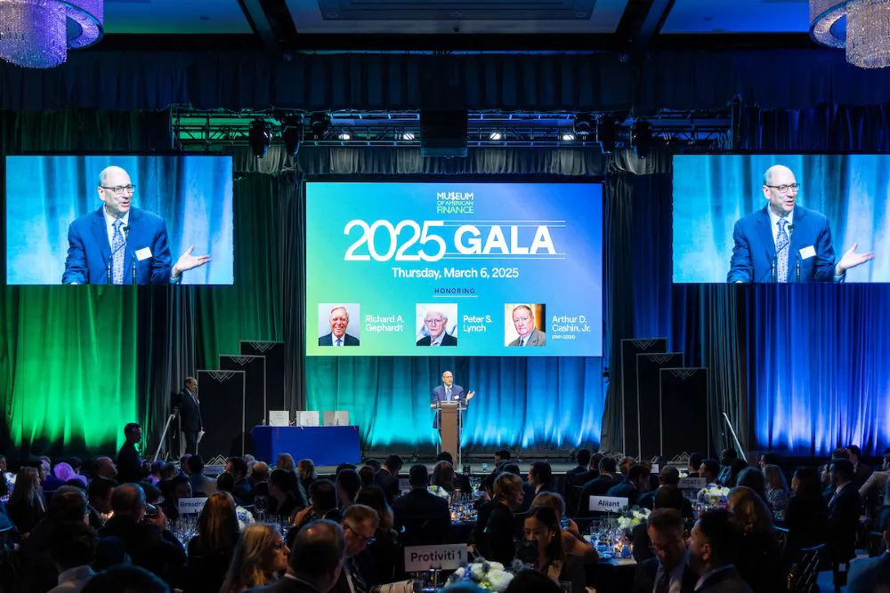 David Cowen speaks at the 2025 MoAF Gala
