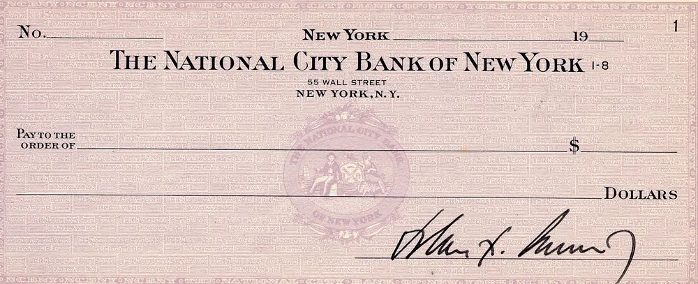 This blank check was signed by President John F. Kennedy and carried by his Secret Service detail during his fateful trip to Dallas, where he was assassinated in 1963.