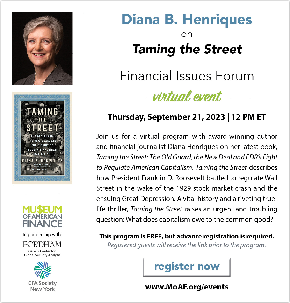 Diana Henriques on Taming the Street
