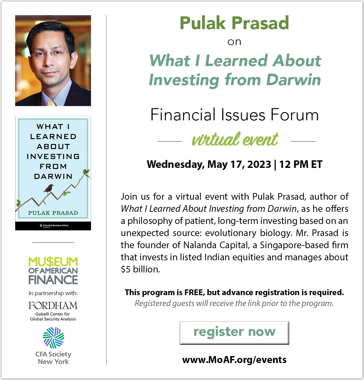Pulak Prasad on What I Learned About Investing from Darwin