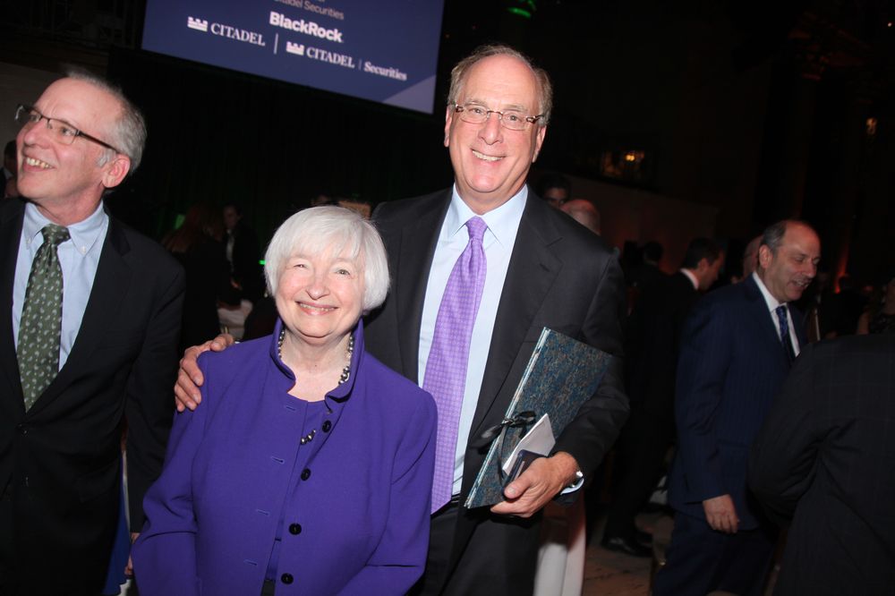 Larry Fink Talks Super Bowl, Janet Yellen at Finance Museum Fete